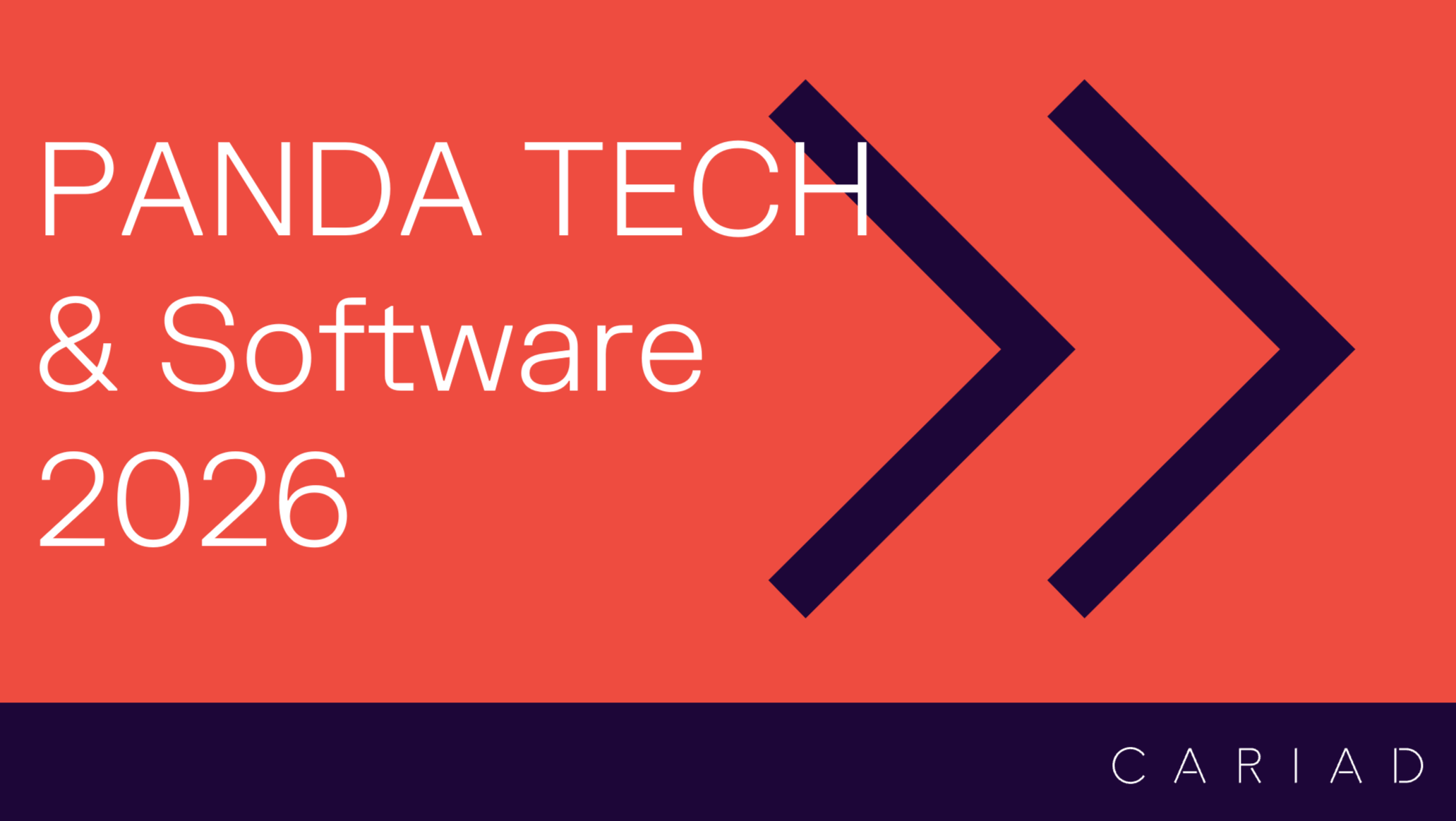 red background with the copy PANDA TECH & Software 2026