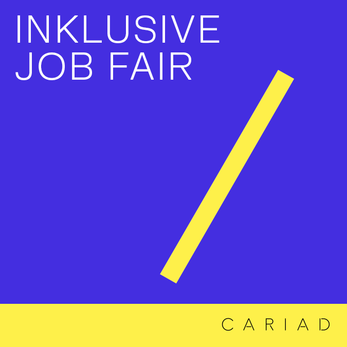 Inclusive Job Fair Munich colorful backgound with the copy inklusive job fair