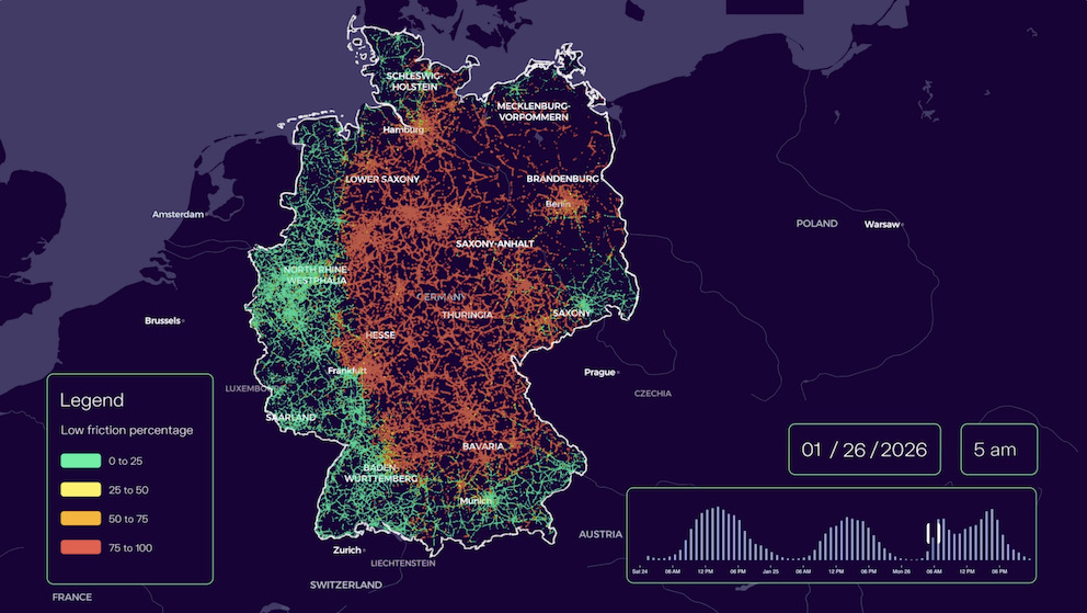 Road condition map of Germany