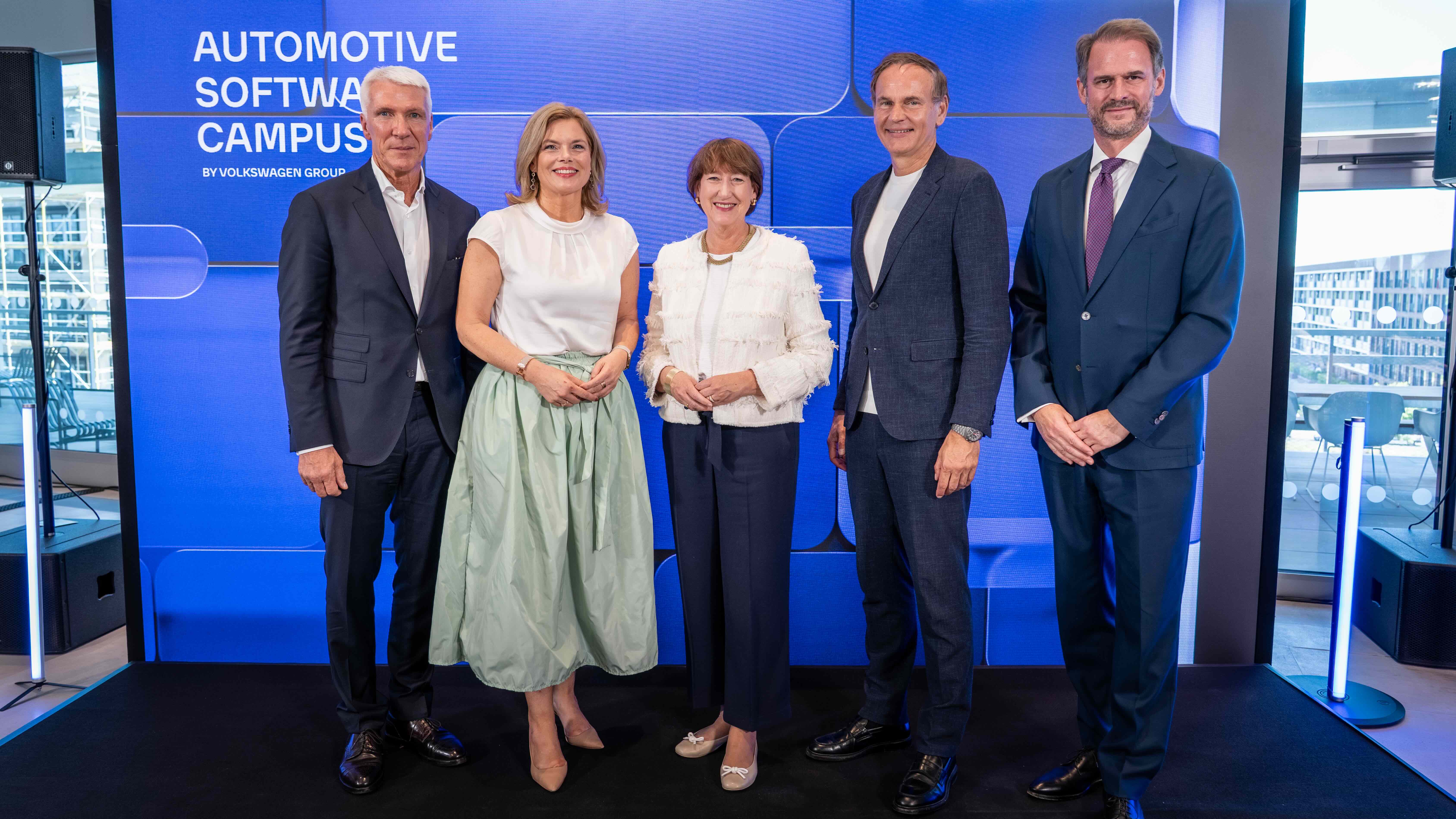 Official opening of the Automotive Software Campus Berlin by Volkswagen Group with Ralf Wintergerst, Julia Klöcker, Hildegard Müller and Peter Bosch