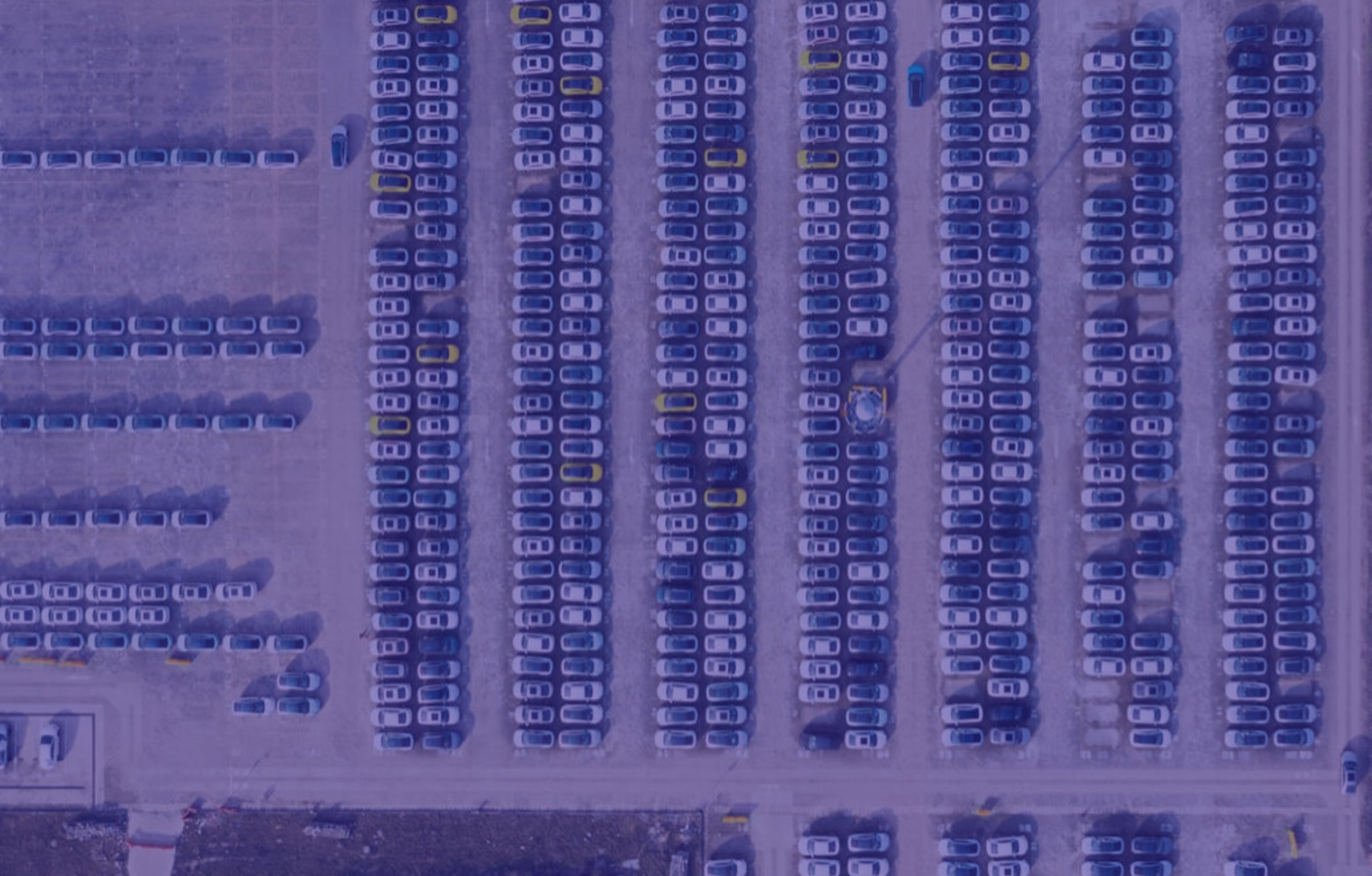 parking lot with vehicle fleet