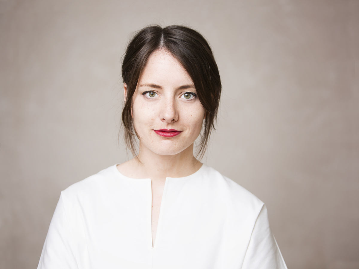 Janina Mütze, CEO and Co-founder of Civey. To collect the data, the digital market and opinion research company distributes surveys on several thousand websites.