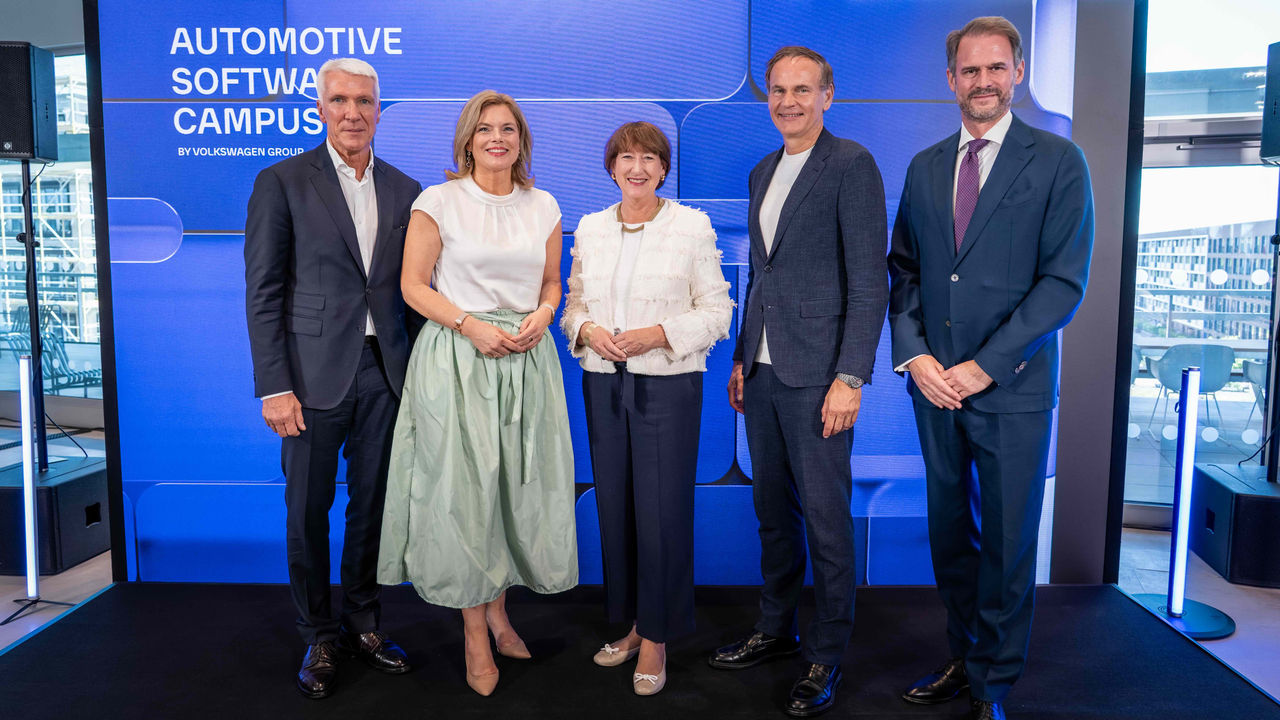 Official opening of the Automotive Software Campus Berlin by Volkswagen Group with Ralf Wintergerst, Julia Klöcker, Hildegard Müller and Peter Bosch
