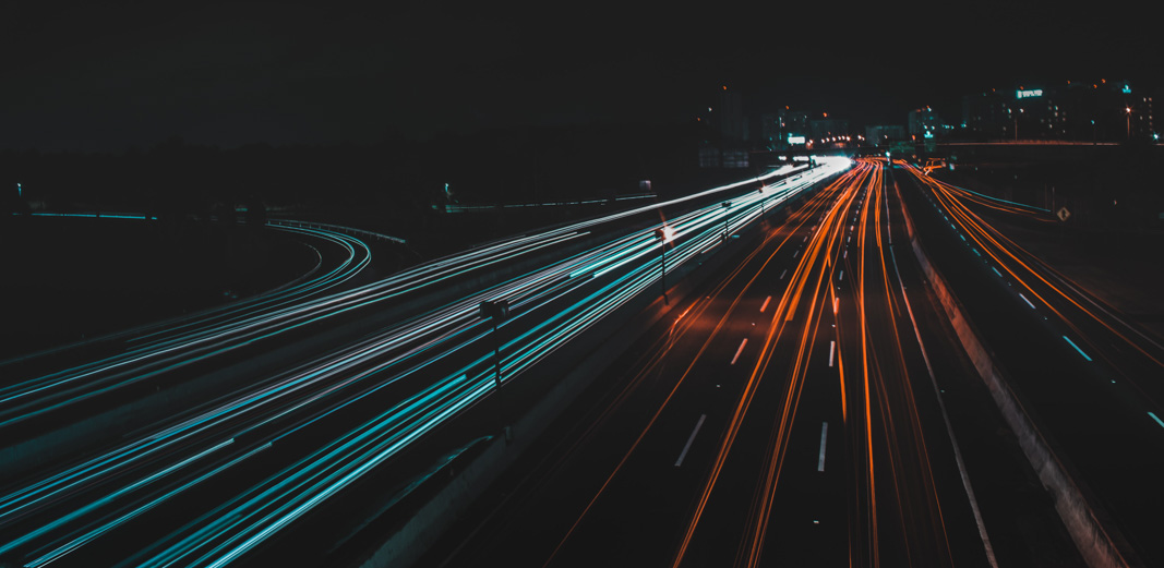 Long exposure of a highway